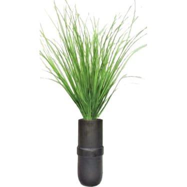 Grass In Banded Ceramic Vase 28"H