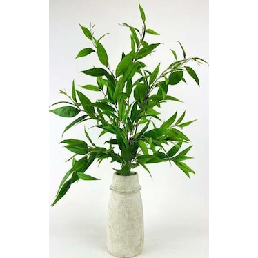Eucalyptus Branches In Deco Stone Vase 26"H