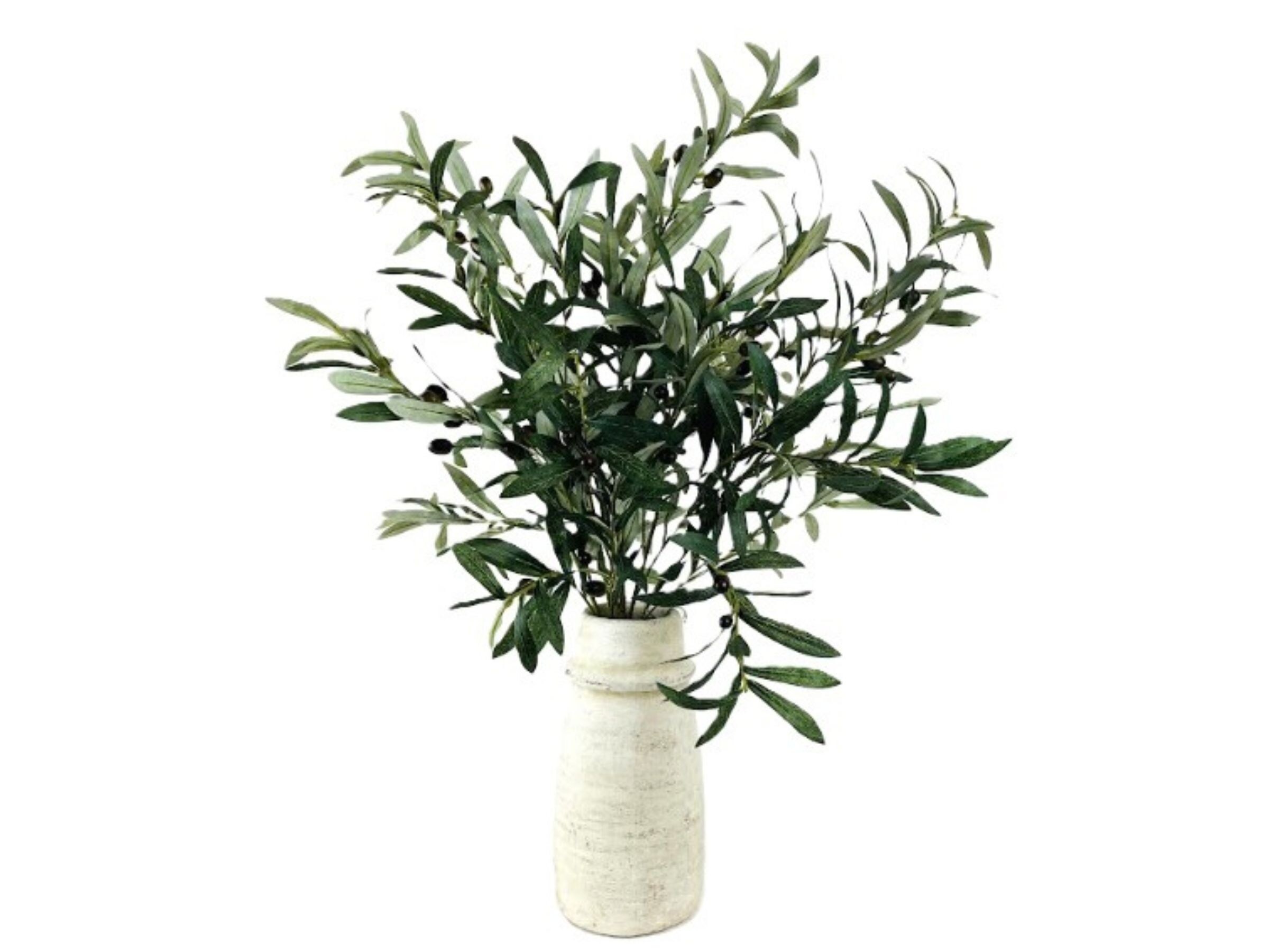 Olive Branches In Deco Stone Vase 36