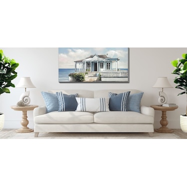 Rubber Tree in White Textured Pot 7'H