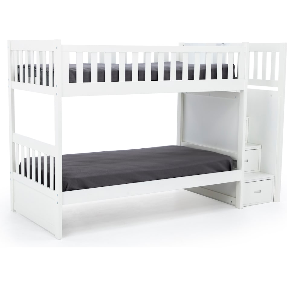 lfst white twin bunk bed package ttw  