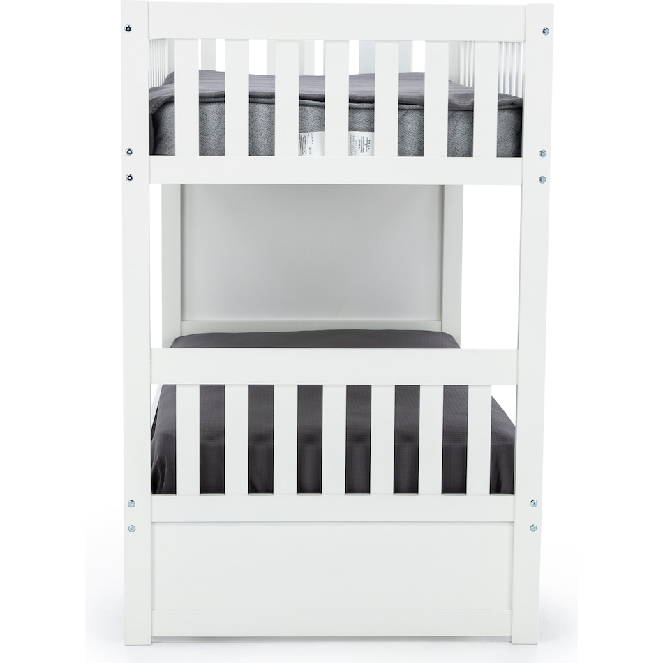 lfst white twin bunk bed package ttw  