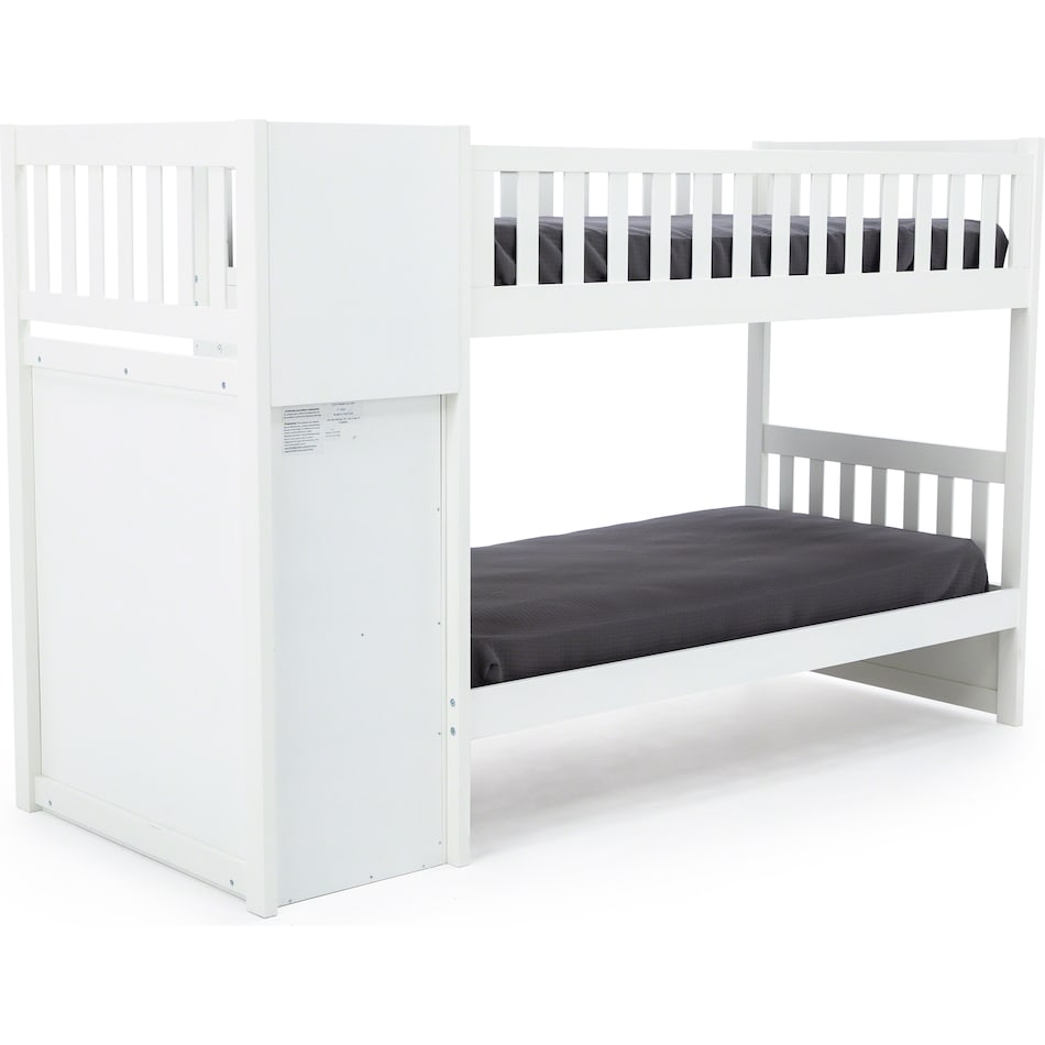 lfst white twin bunk bed package ttw  