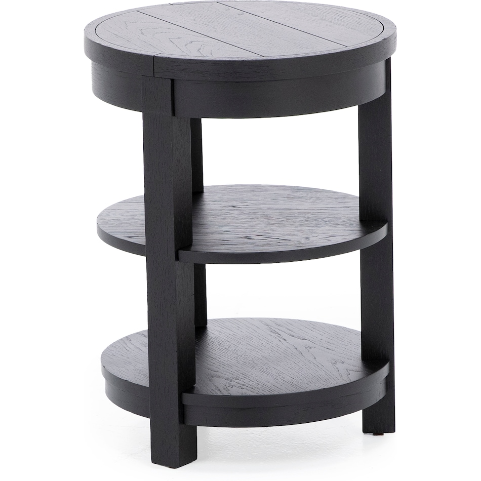 lgcy black chairside table tra  