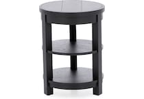 lgcy black chairside table tra  