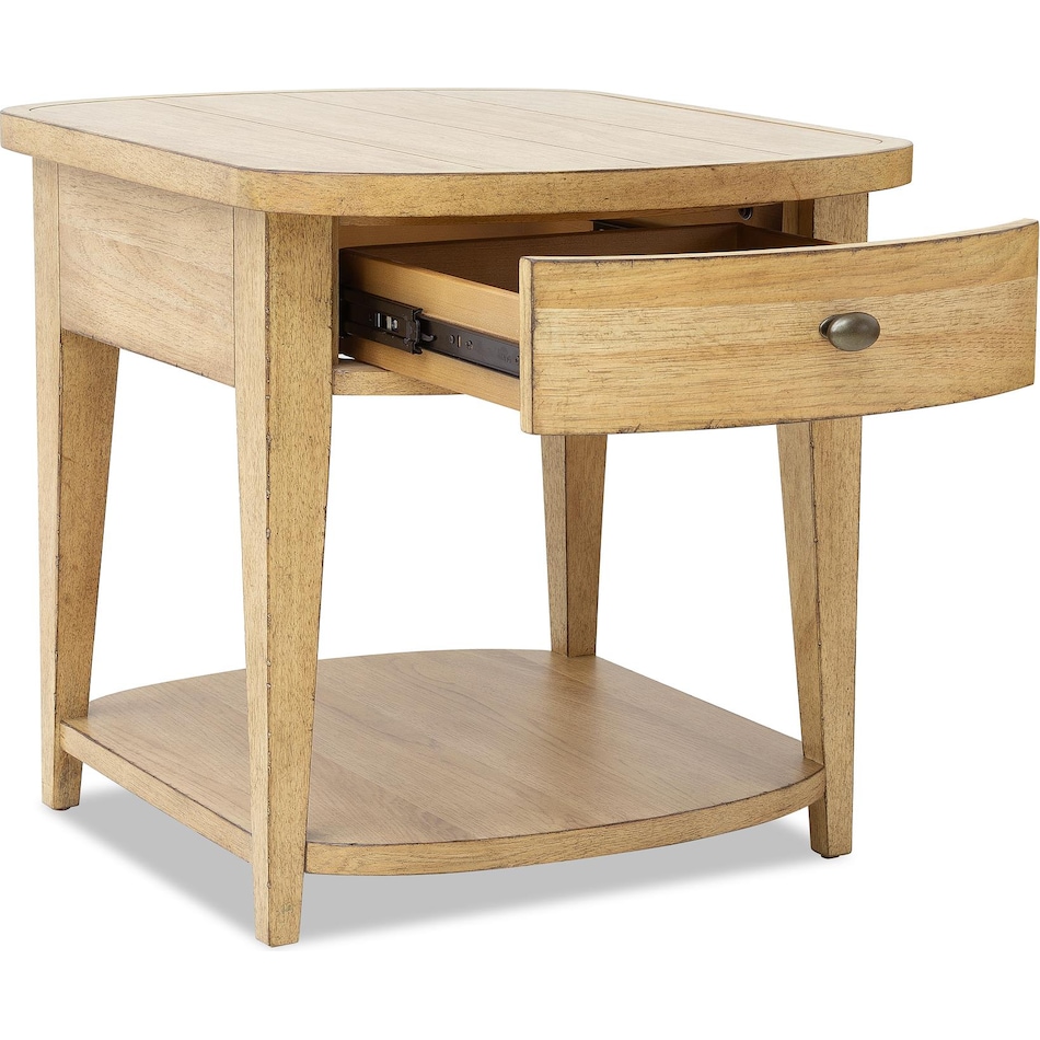 lgcy brown end table tra  