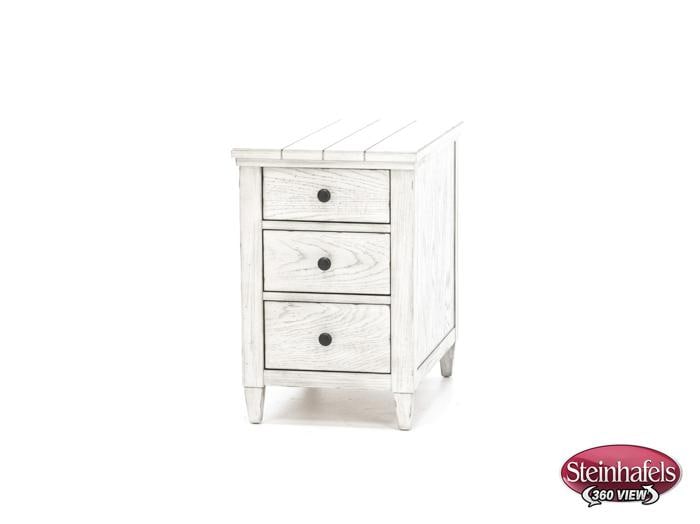lgcy white chairside table  image   