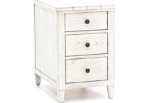 lgcy white chairside table   