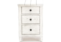 lgcy white chairside table   