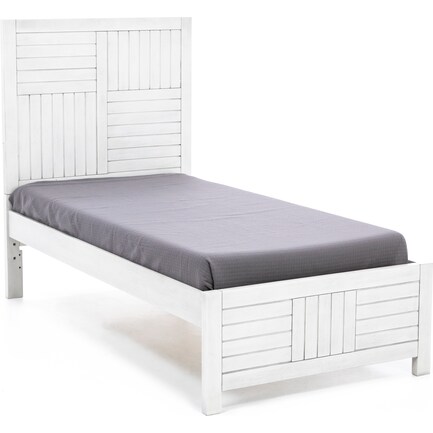 Summer Camp White Twin Panel Bed