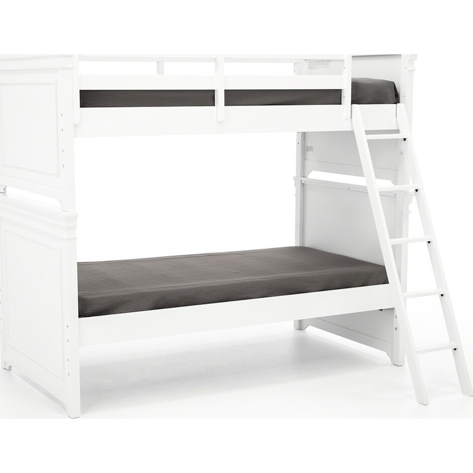 lgcy white twin bunk bed package ttbk  