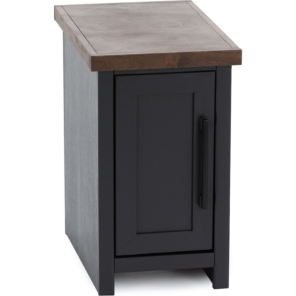 lgnd black and whiskey finish   oil rubbed bronze hardware chairside table sse  