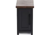 lgnd black and whiskey finish   oil rubbed bronze hardware chairside table sse  