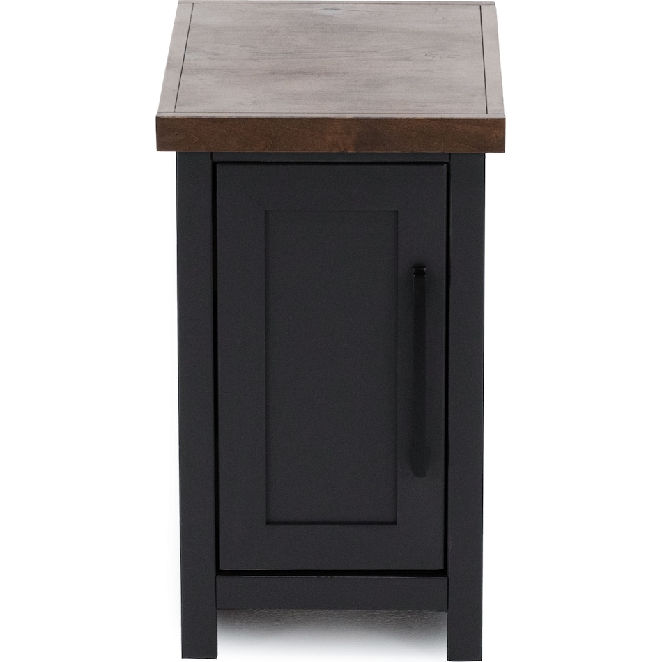 lgnd black and whiskey finish   oil rubbed bronze hardware chairside table sse  