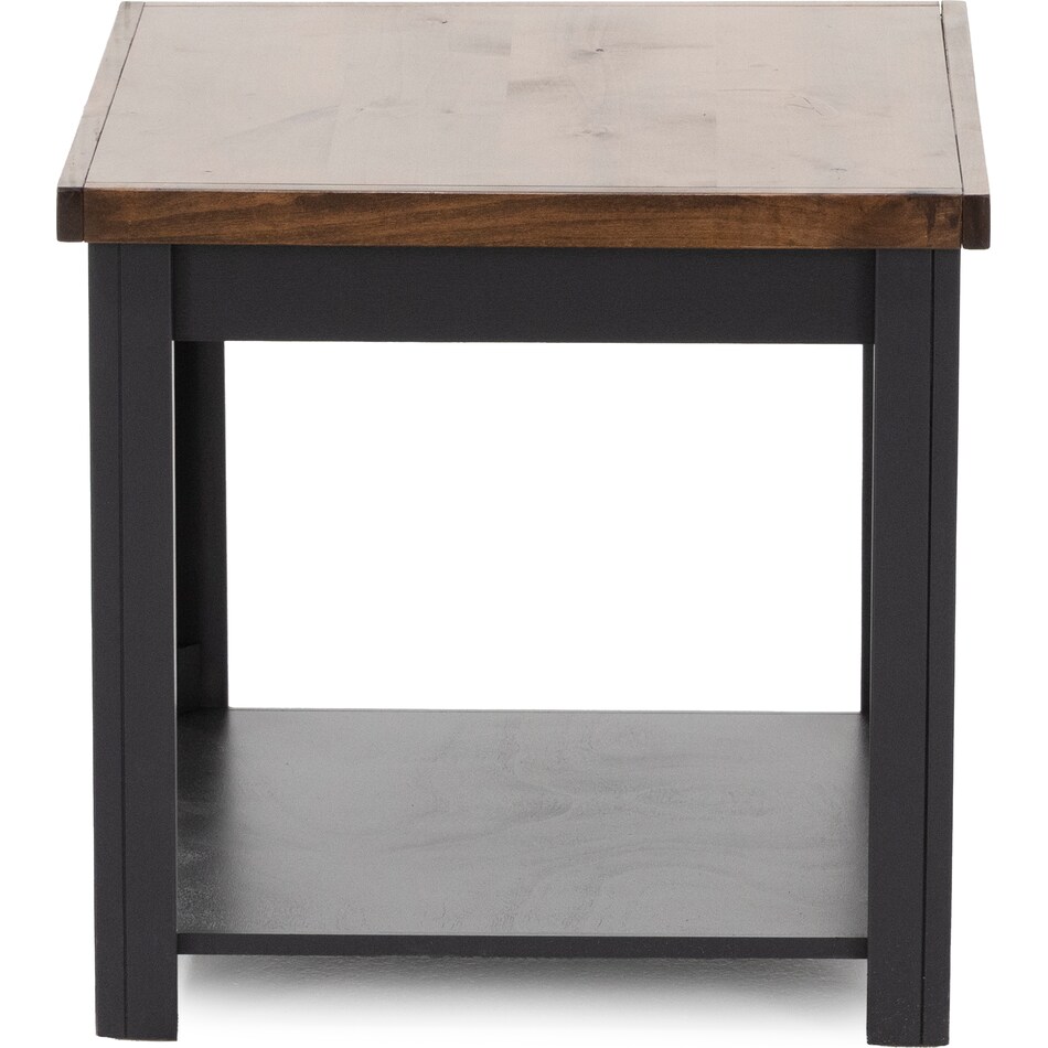 lgnd black and whiskey finish   oil rubbed bronze hardware end table sse  