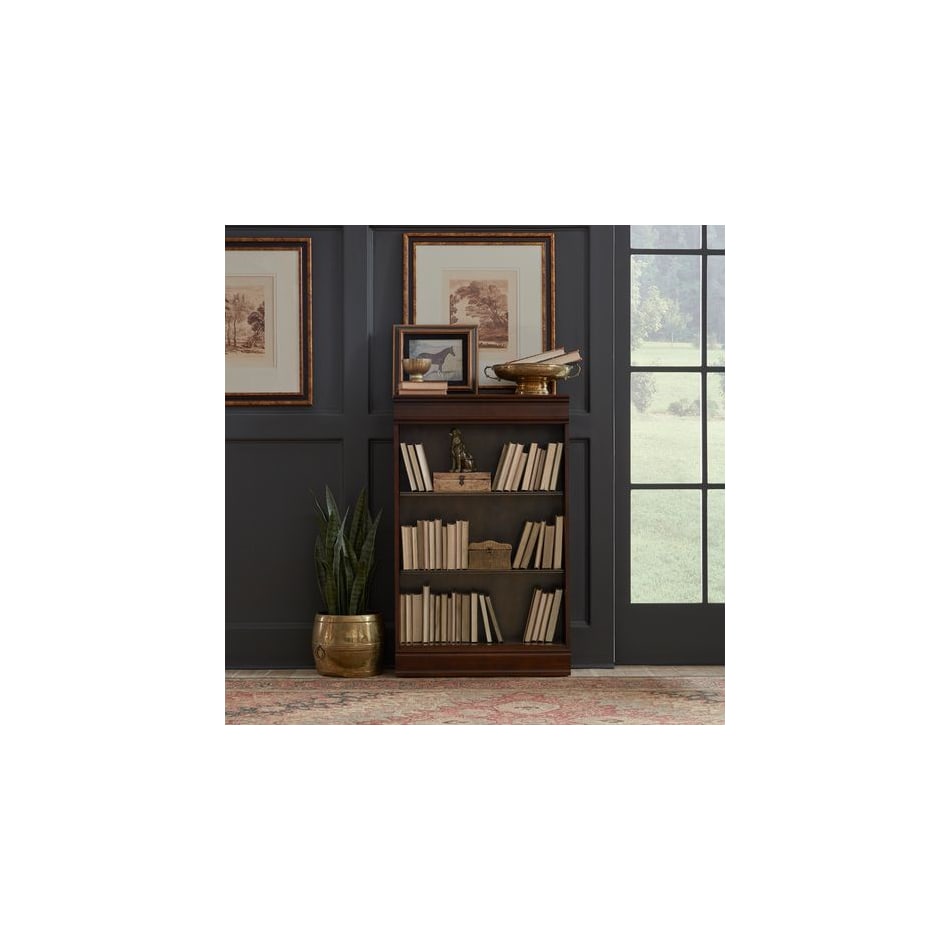 liberty furniture brown bookcase   