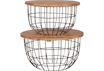 liberty furniture brown chairside table   