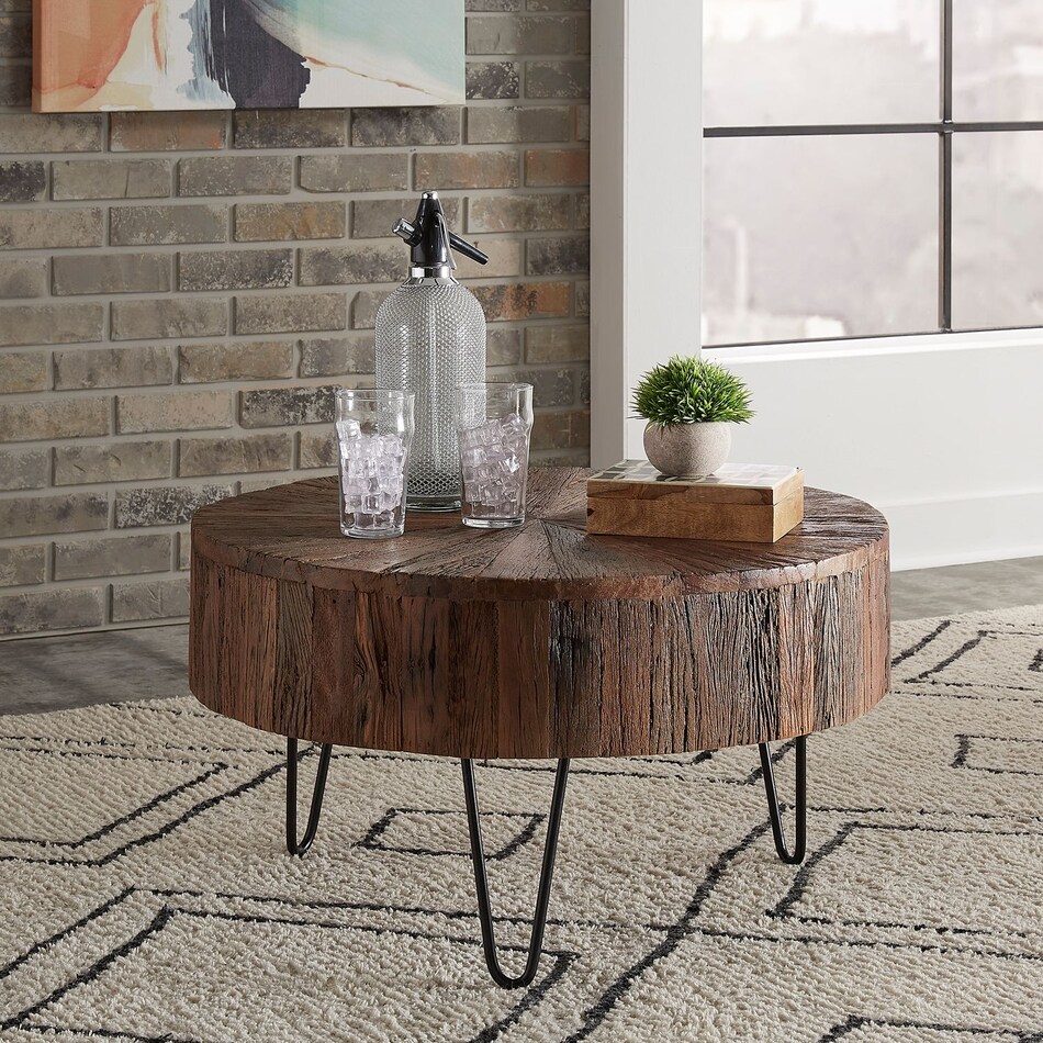 liberty furniture brown cocktail table   