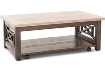 liberty furniture brown cocktail table   