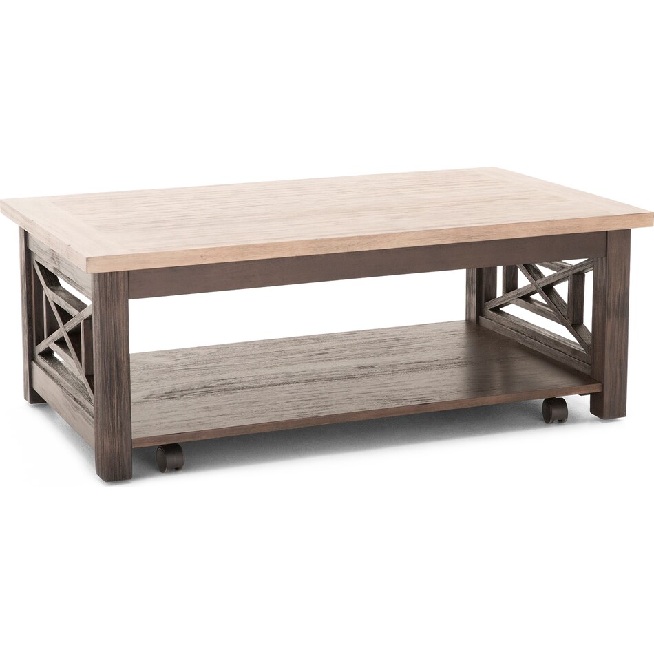 liberty furniture brown cocktail table   