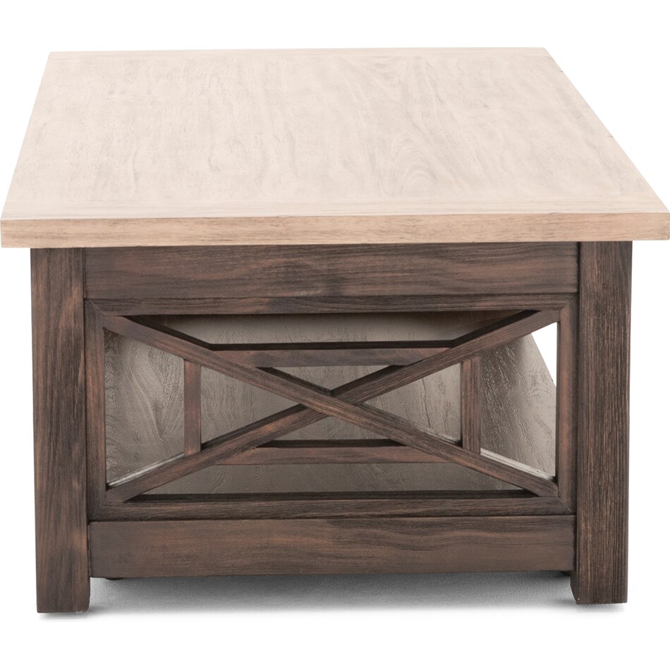 liberty furniture brown cocktail table   