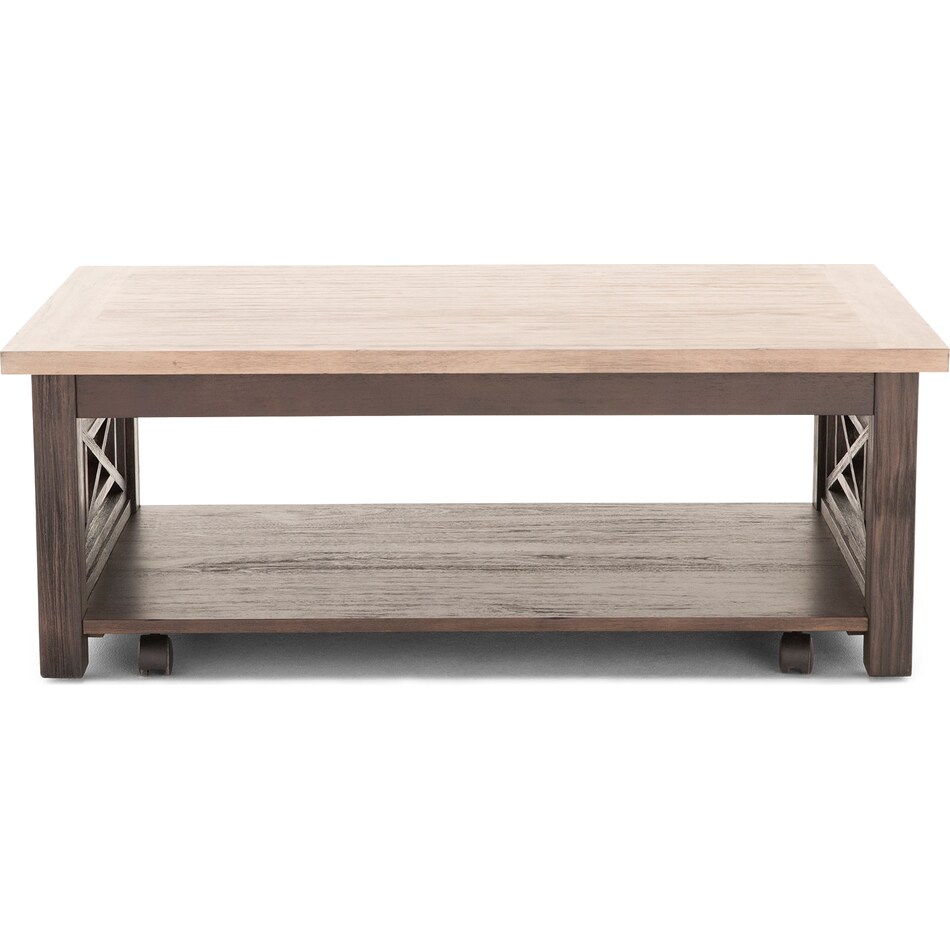 liberty furniture brown cocktail table   