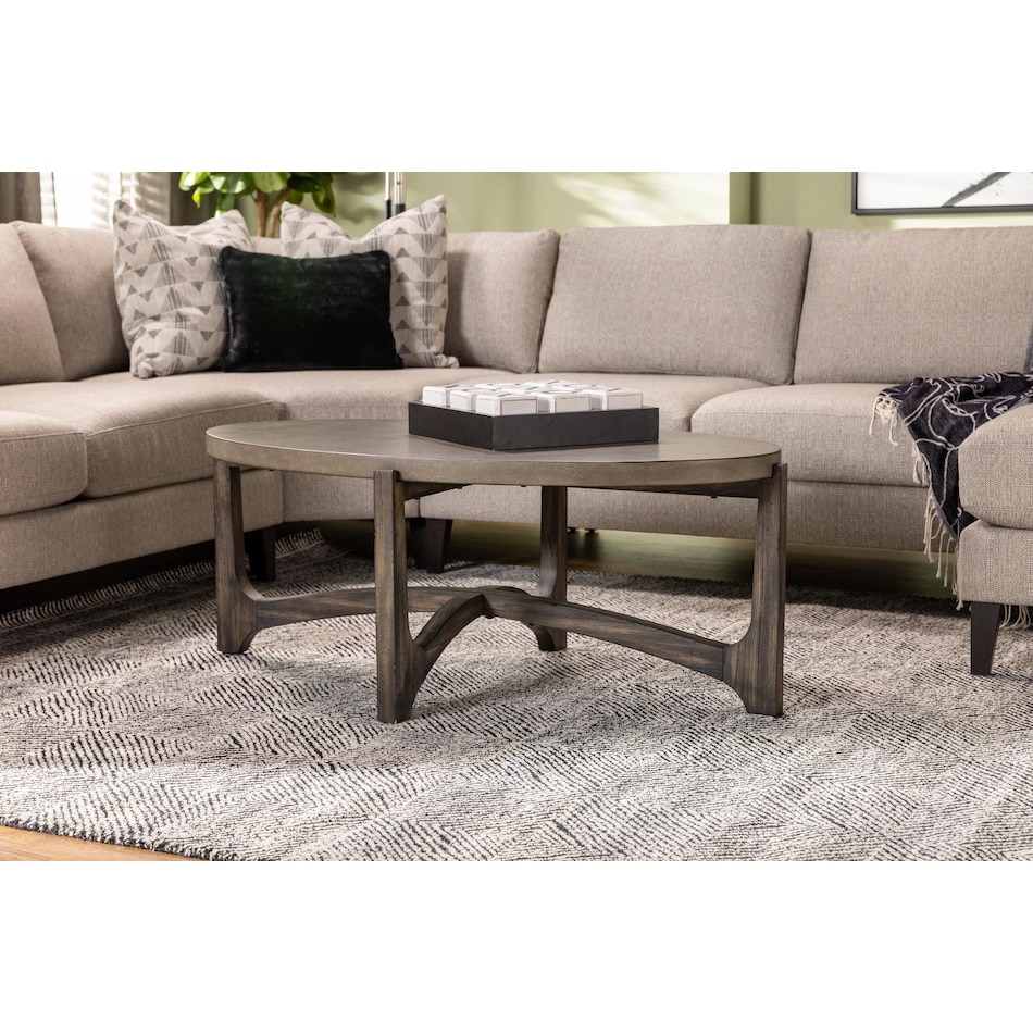 liberty furniture brown cocktail table lifestyle image   