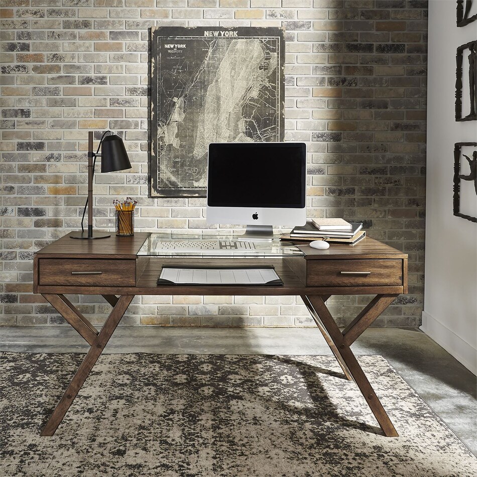 liberty furniture brown desk lifestyle image   