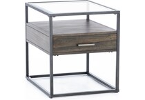 liberty furniture brown end table   