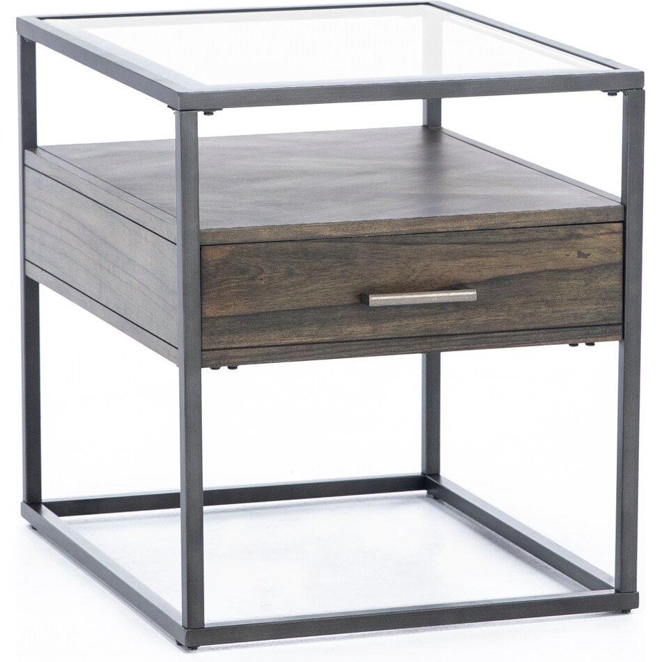 liberty furniture brown end table   