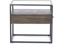 liberty furniture brown end table   