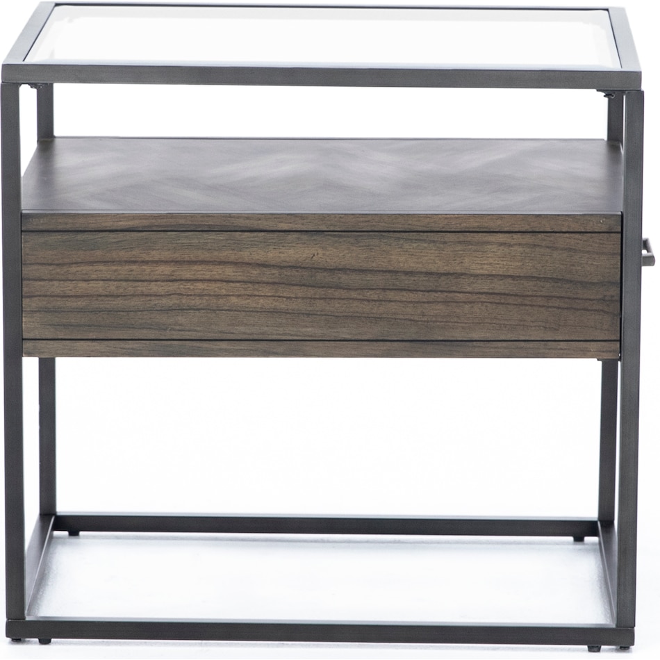 liberty furniture brown end table   