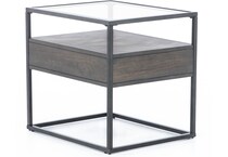 liberty furniture brown end table   