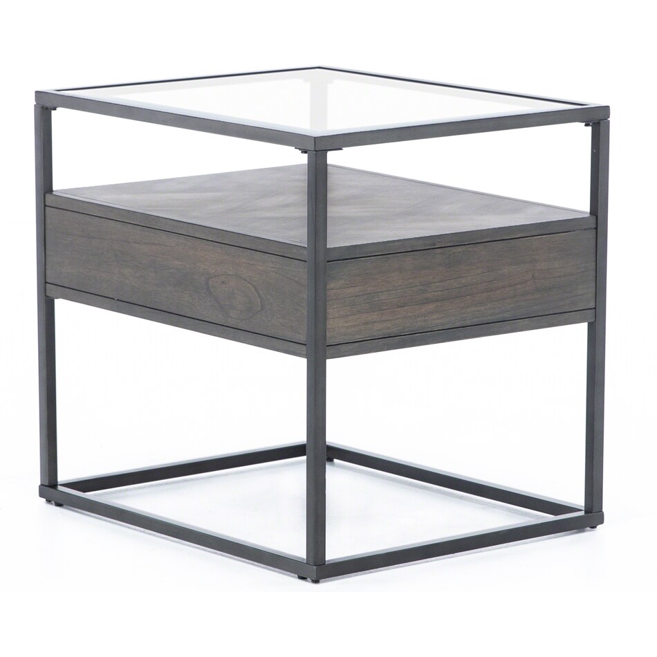 liberty furniture brown end table   