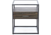 liberty furniture brown end table   