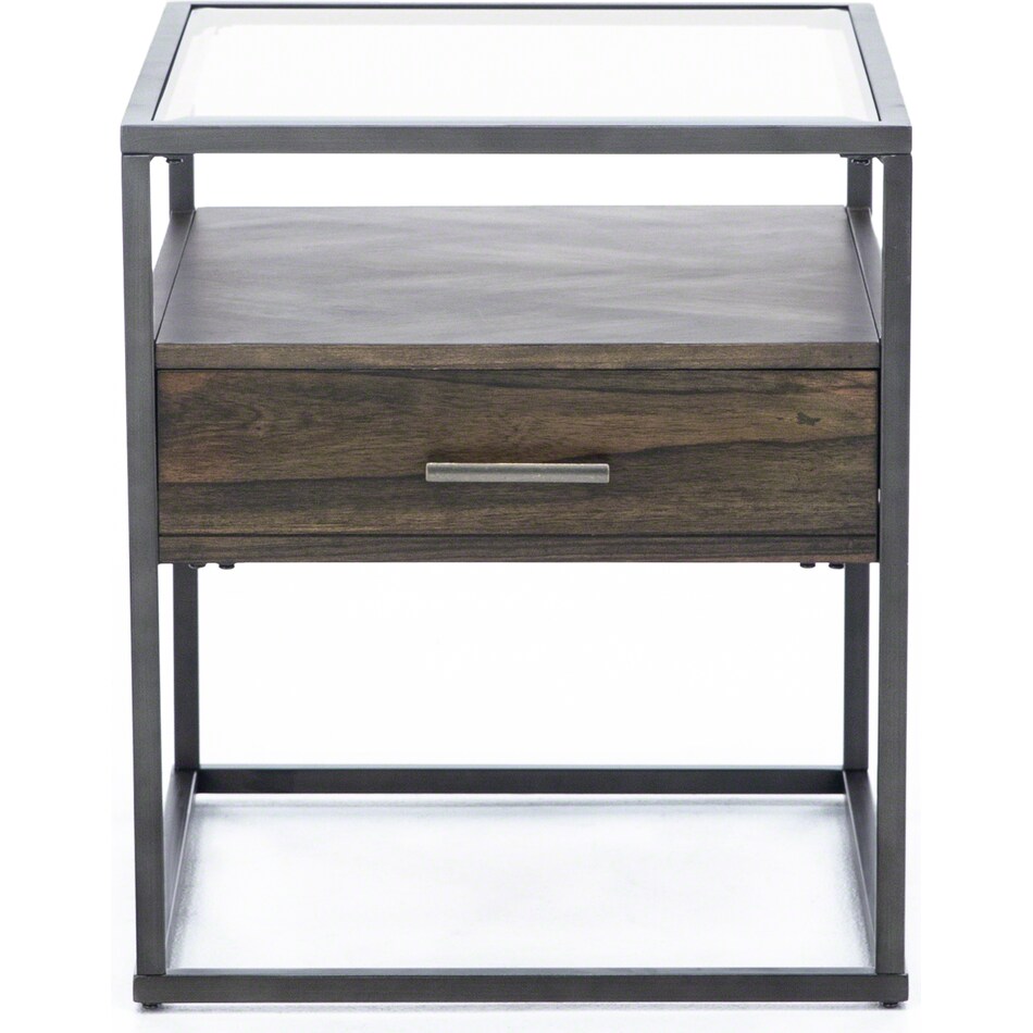 liberty furniture brown end table   