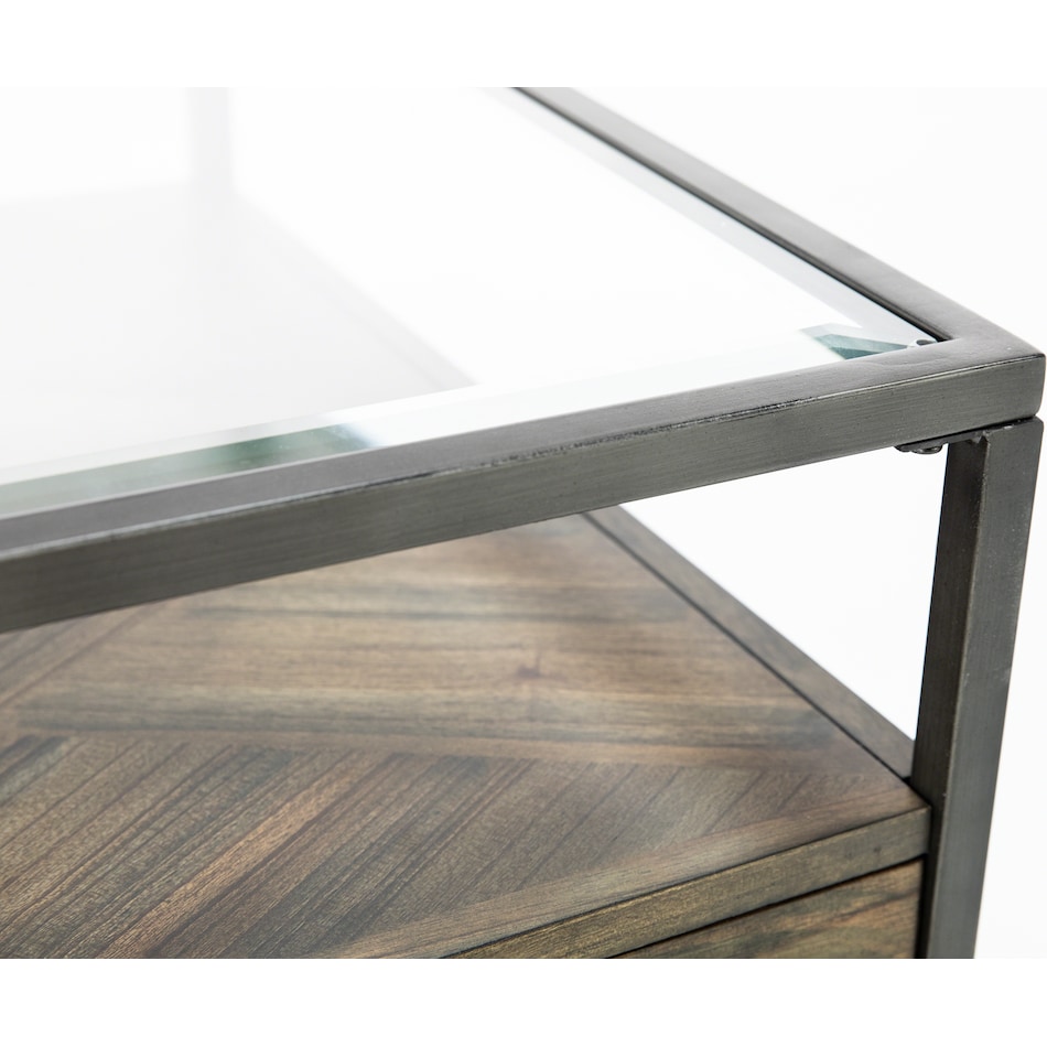 liberty furniture brown end table   