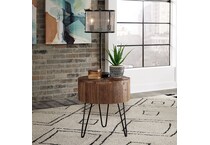 liberty furniture brown end table   