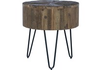 liberty furniture brown end table   