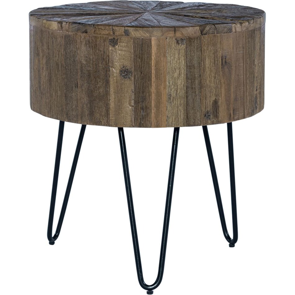 liberty furniture brown end table   