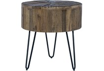 liberty furniture brown end table   