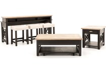 liberty furniture brown sofa table   