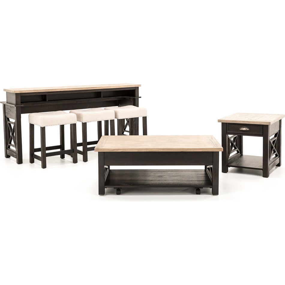 liberty furniture brown sofa table   
