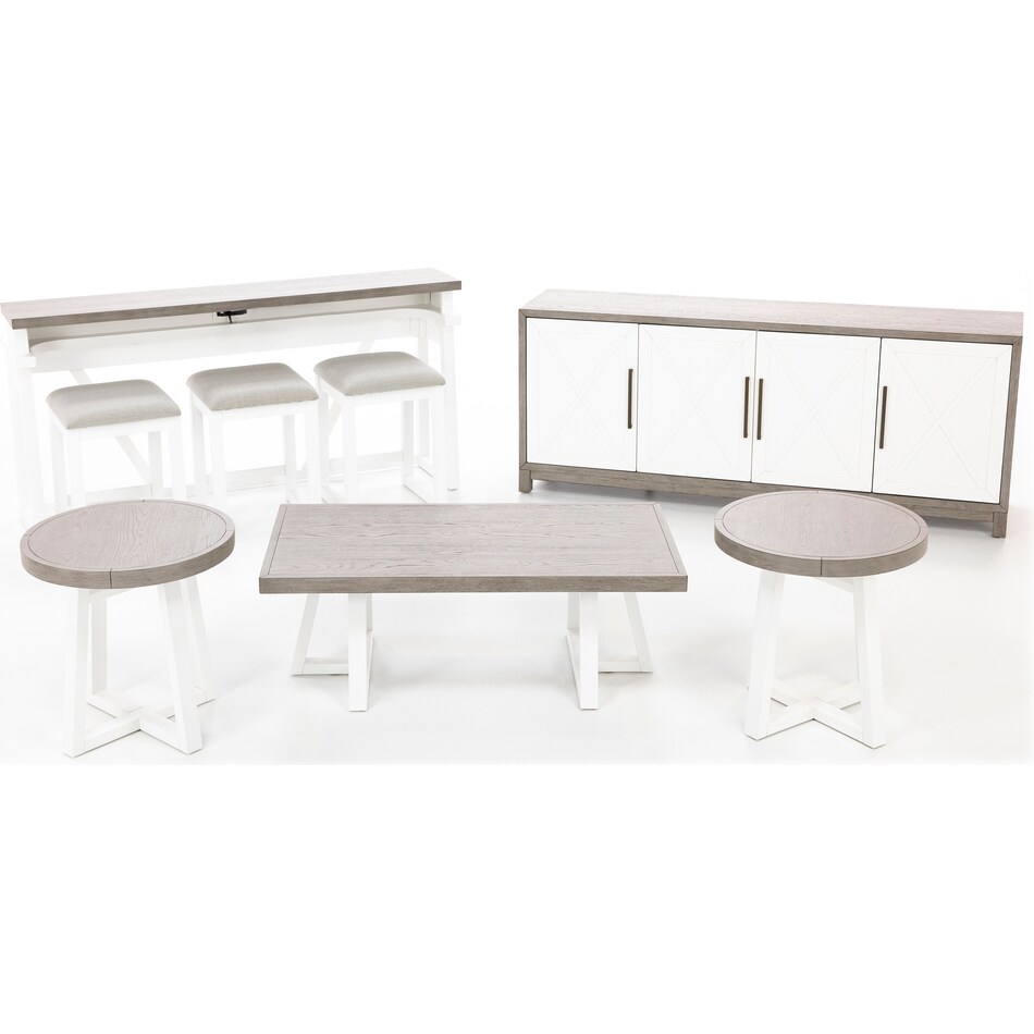 liberty furniture grey console palm  