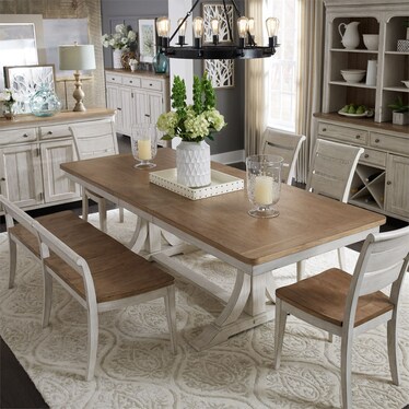 Farmhouse Reimagined 78-96" Trestle Dining Table