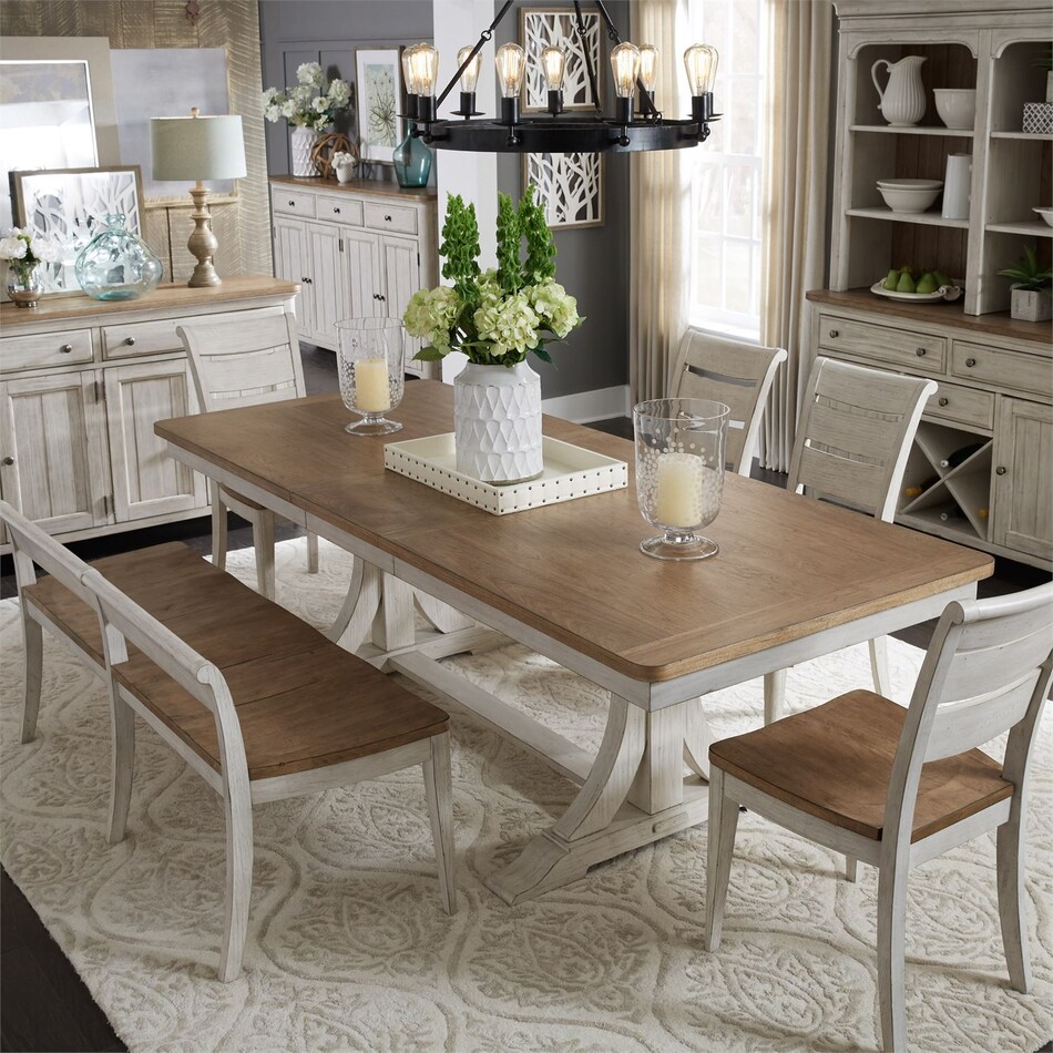 liberty furniture white inch standard height rectangle lifestyle image p  