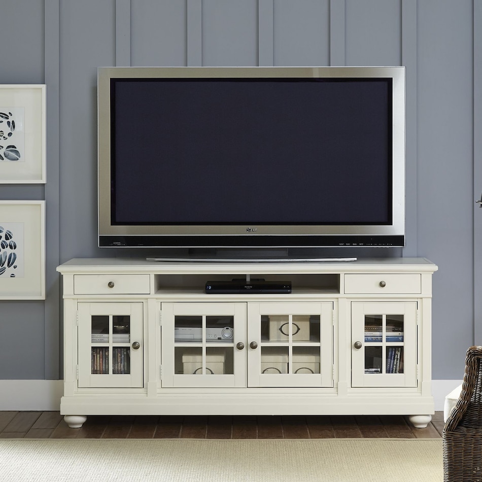 liberty furniture white console   
