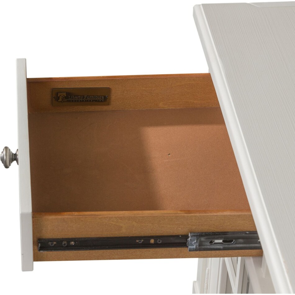 liberty furniture white console   