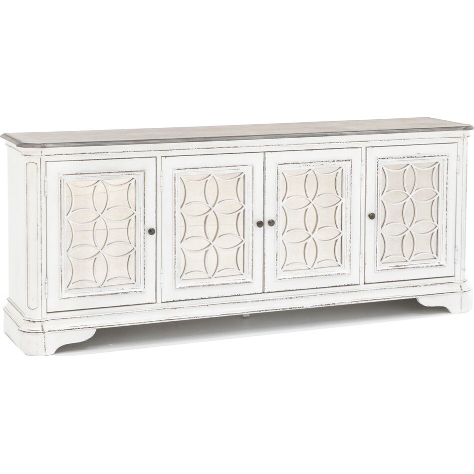 liberty furniture white console   