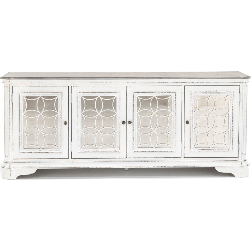 liberty furniture white console   